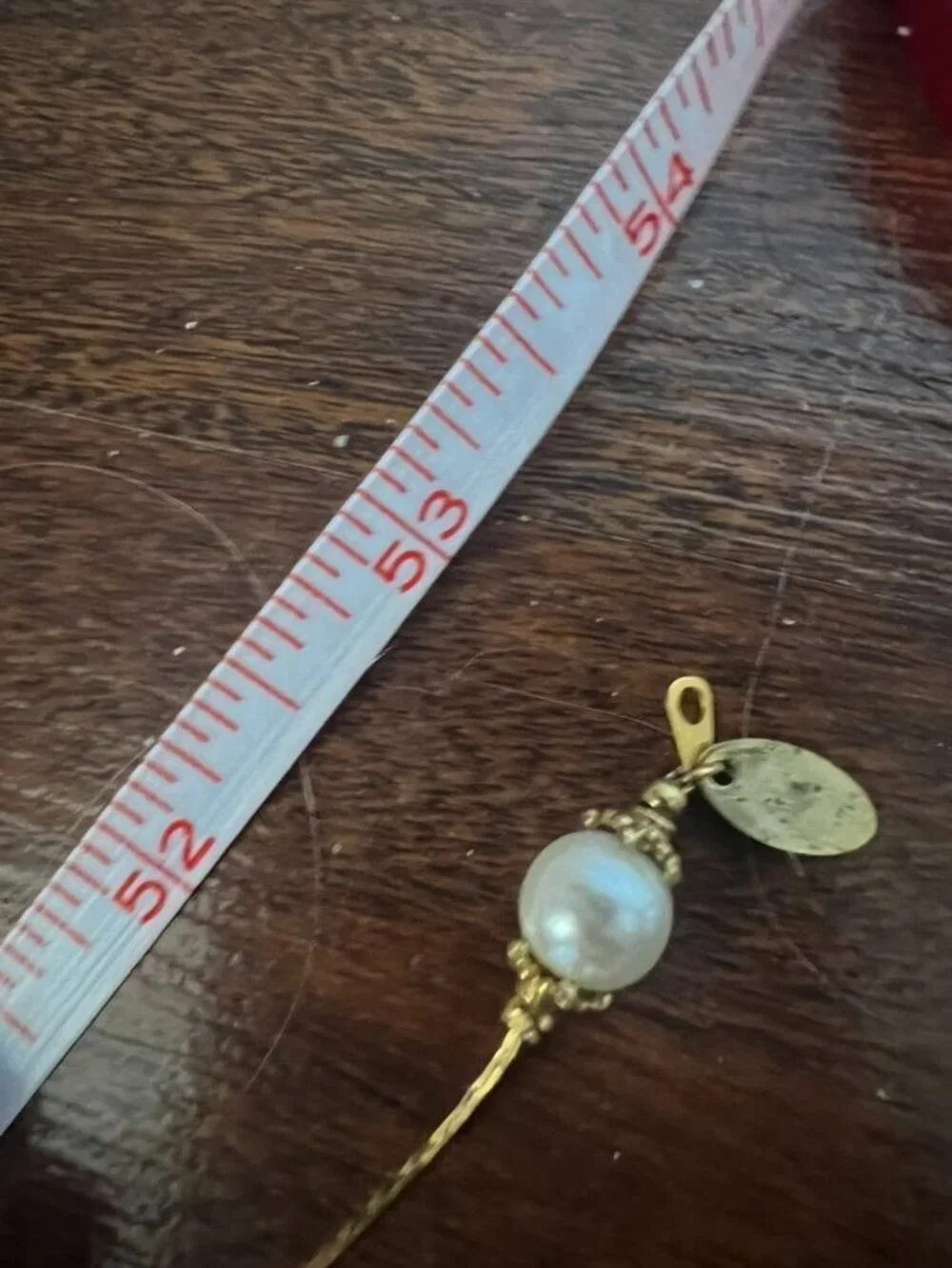 The Limited Vintage Gold Tone Pearl Filigree Ball Station Necklace